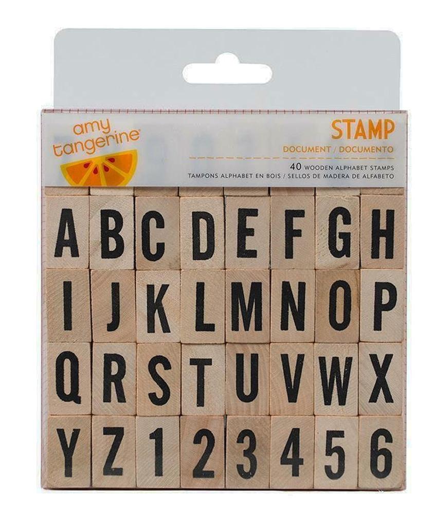 SET 40 SELLOS MADERA LETRAS Y NÚMEROS