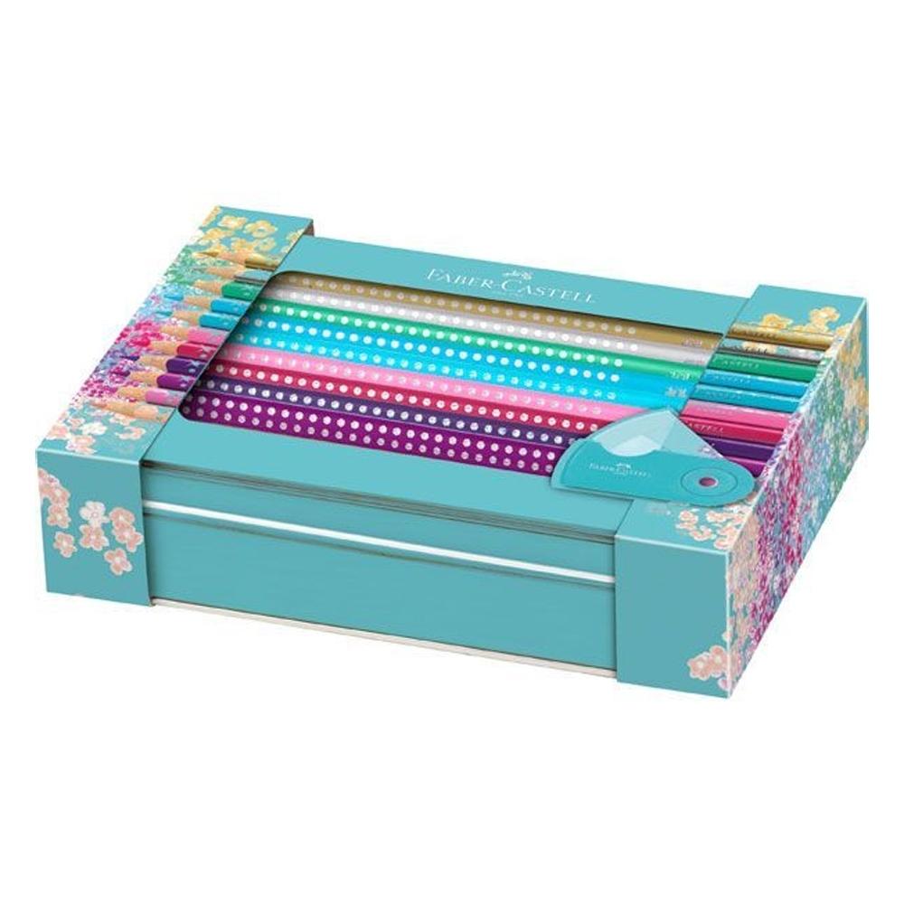 ESTUCHE METAL 20 LAPICES COLORES SPARKLE