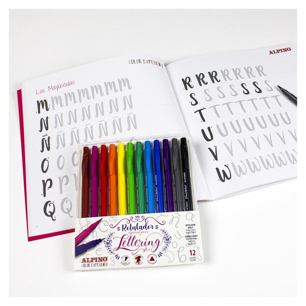 SET ALPINO PACK LETTERING ROTULADORES DUAL ART