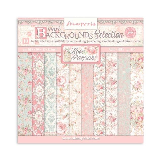 STAMPERIA COLECCIÓN SCRAP 30,5X30,5 ROSE PARFUM