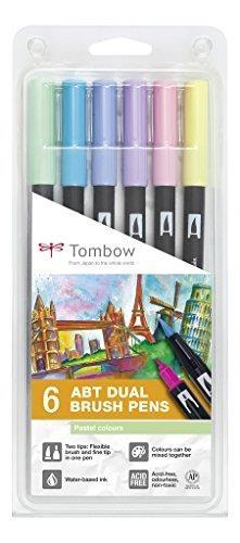 TOMBOW ROTULADOR DUAL BRUSH SET 6 UDS COLORES PASTEL